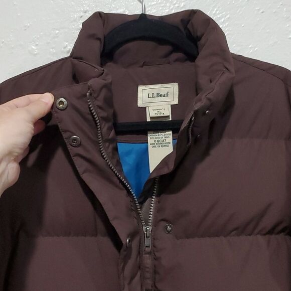 L.L. Bean Vintage Full Length Goose Down Filled Puffer Trench Coat in Brown XLP - Picture 4 of 16